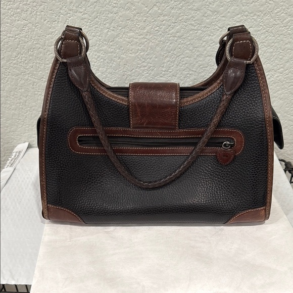 Brighton Black and Brown Shoulder Bag with Heart Charm - Picture 2 of 5